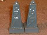 Oil Derrick shakers glazed sky blue